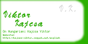 viktor kajcsa business card